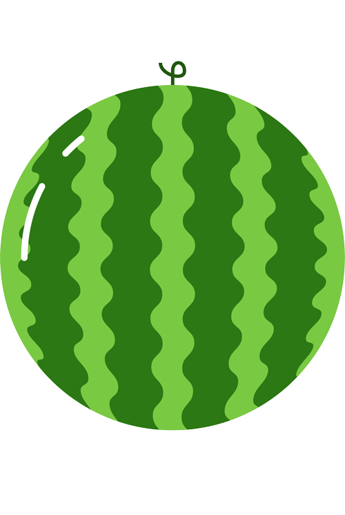 卡通手绘夏季西瓜装饰图案