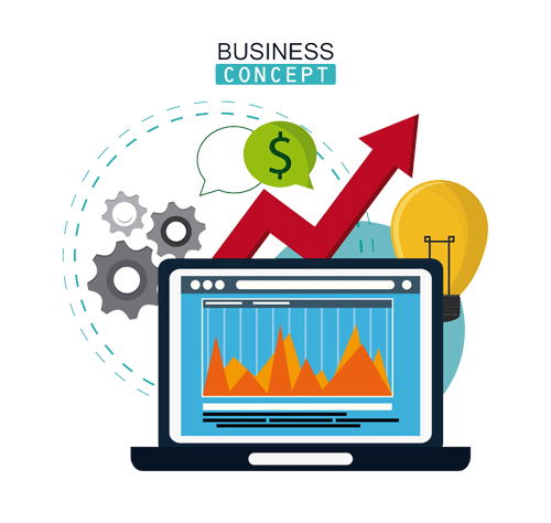 商务笔记本和灯炮图片